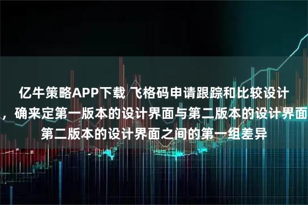 亿牛策略APP下载 飞格码申请跟踪和比较设计界面中的变化专利，确来定第一版本的设计界面与第二版本的设计界面之间的第一组差异
